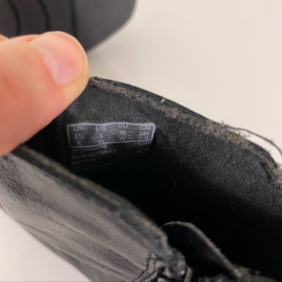 Clarks Black Leather Low Heel Mid-Calf Boots - Picture 2 of 4